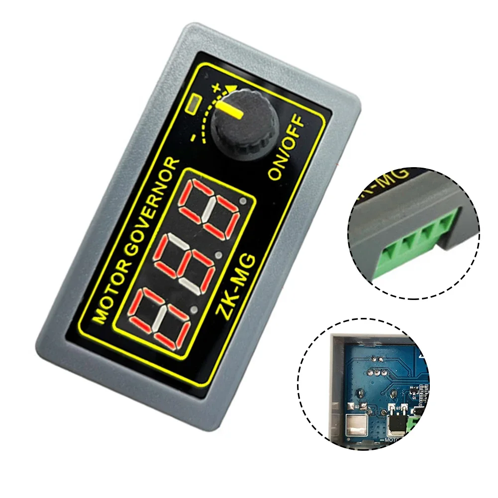 PWM DC Motor Speed Controller Switch With Digital Display Motor Soft Start Function Start-Stop Button Design