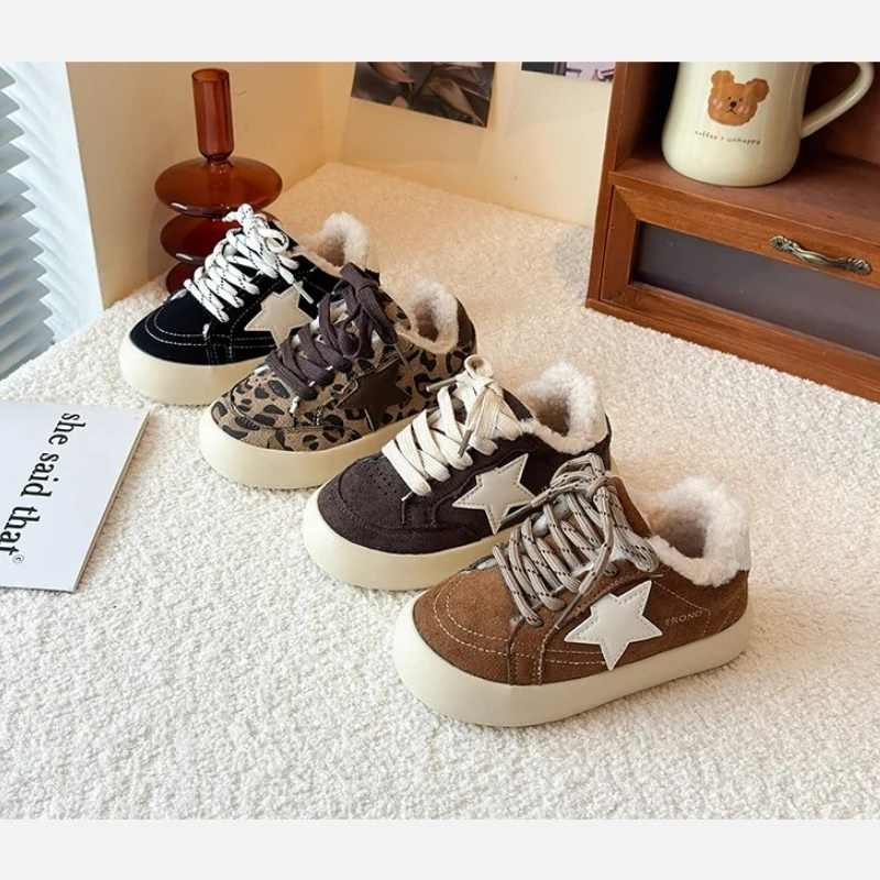 

2025 New Fashion Style Winter Kids Warm Cotton Shoes Low-Top Casual Design Non-slip Soft Fashion Suitable Boys Shoes