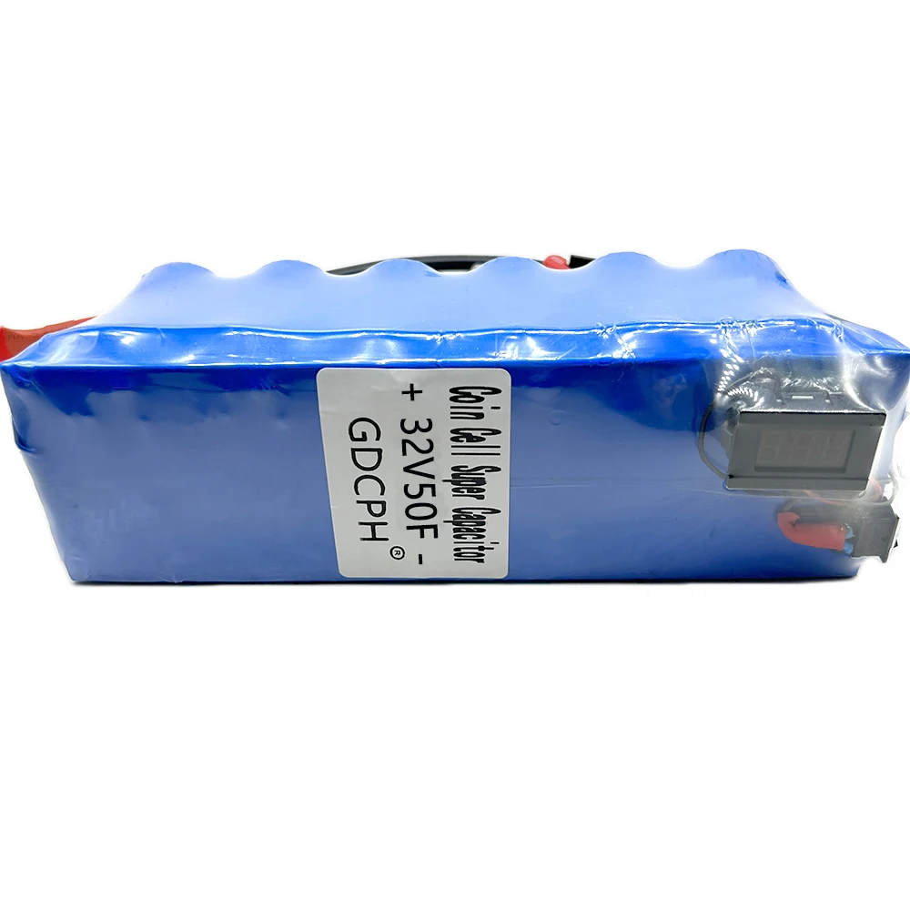 GDCPH 32V50F سوبر مكثف السيارات المعدل وحدة 2.7V600F سوبر مكثف عالية الحالية ultracapactor مع الفولتميتر