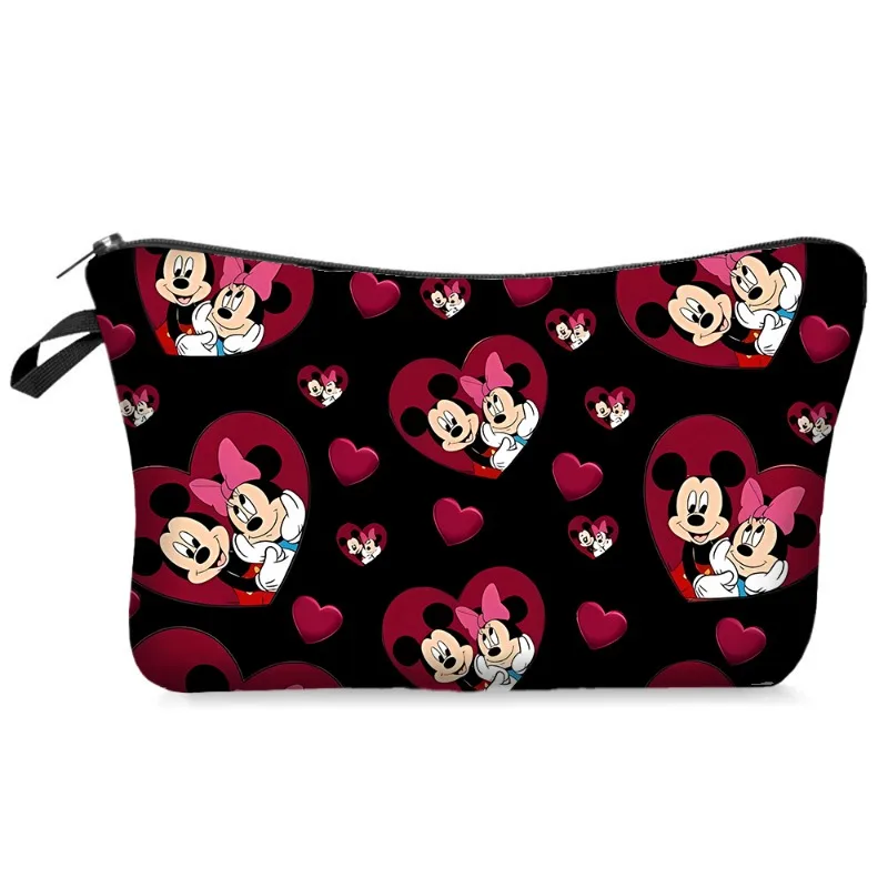 Disney Mickey Mouse Storage Bags Anime Minnie Convenient Large Capacity Makeup Bag Fashion Girls Cosmetic Bag Kids Birthday Gift