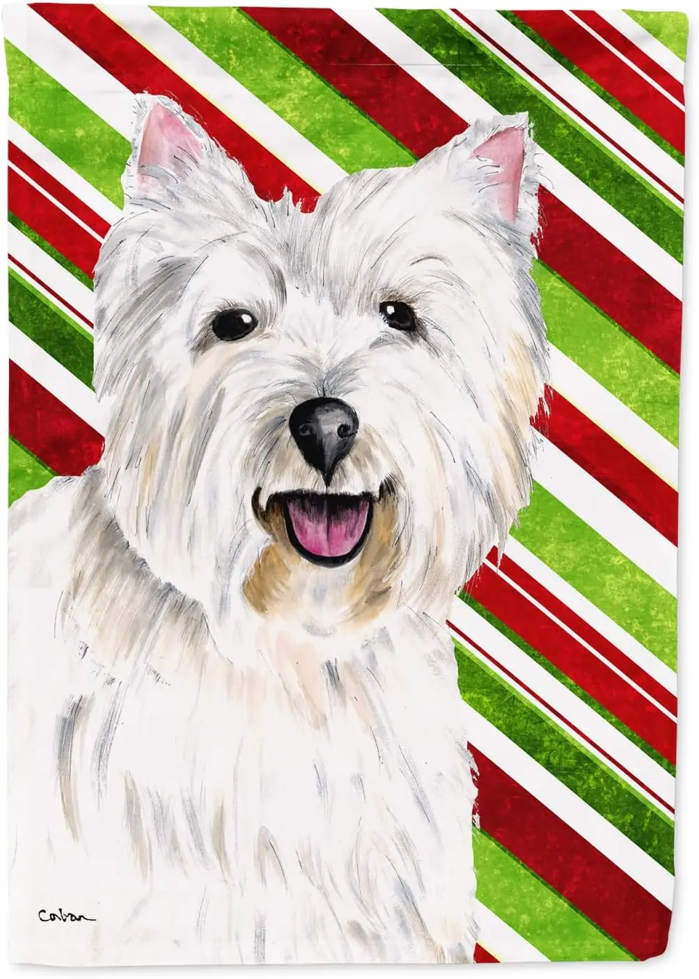 Carolines Treasures SC9330GF Westie Candy Cane Holiday Christmas Garden Flag Mailbox Flag Decorative Yard Flag Outside Pa