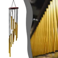 12 Tubes Wind Chime Aluminum Balcony Bells Tubes Coffee Shop Garden Home Decoration Gold Living Room Metal Pipe