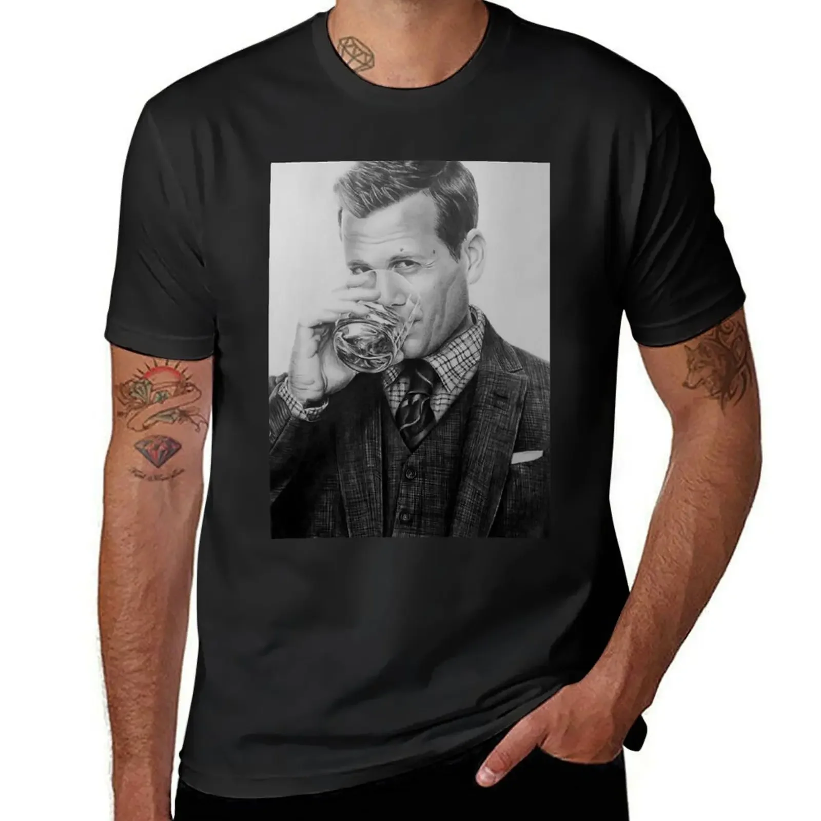 Gabriel Macht / Harvey Specter T-Shirt vintage graphic tee Short sleeve tee oversized t shirts for men