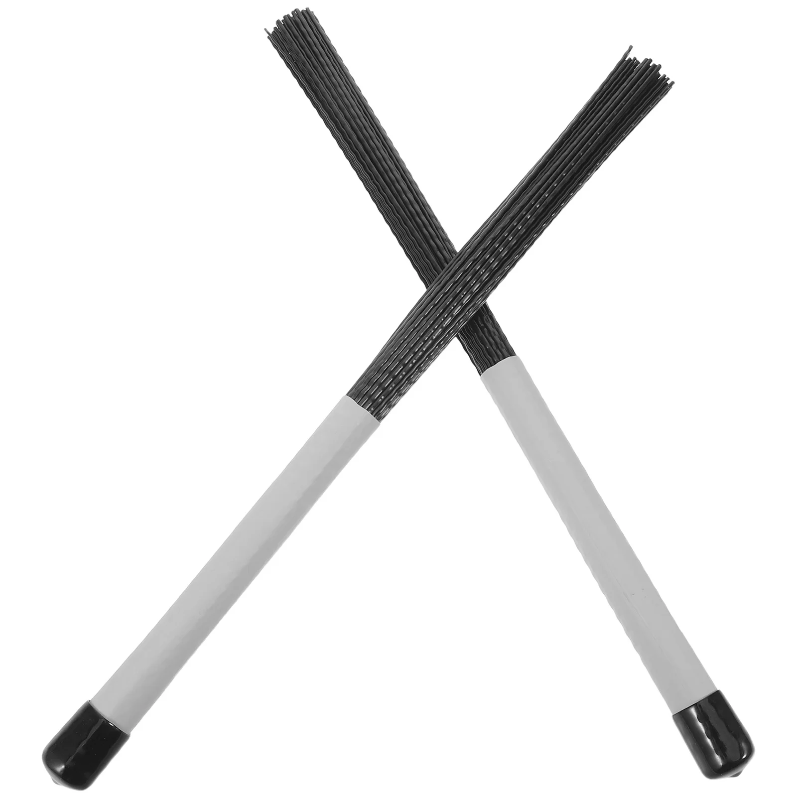 

1Pair Drum Mallets for Cajon - Premium Drumsticks Mallets with Black Wavy Brush Heads - Protective Drumstick Brushes for Stage