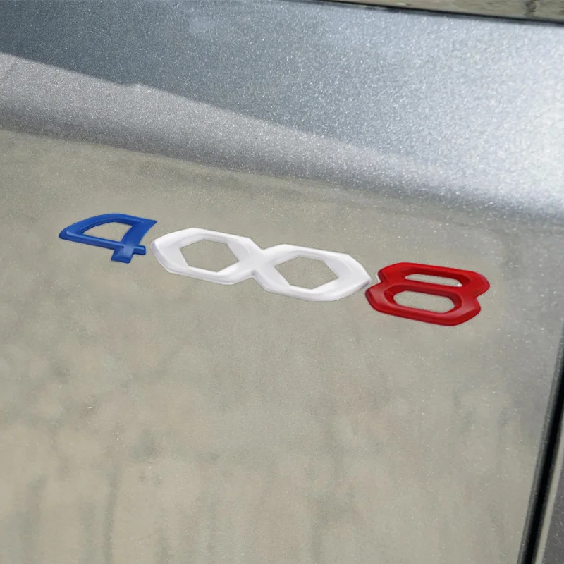 3D Metal Car Trunk Decoration Sticker For Peugeot 2008 3008 5008 Retrofit Upgrade Accessory