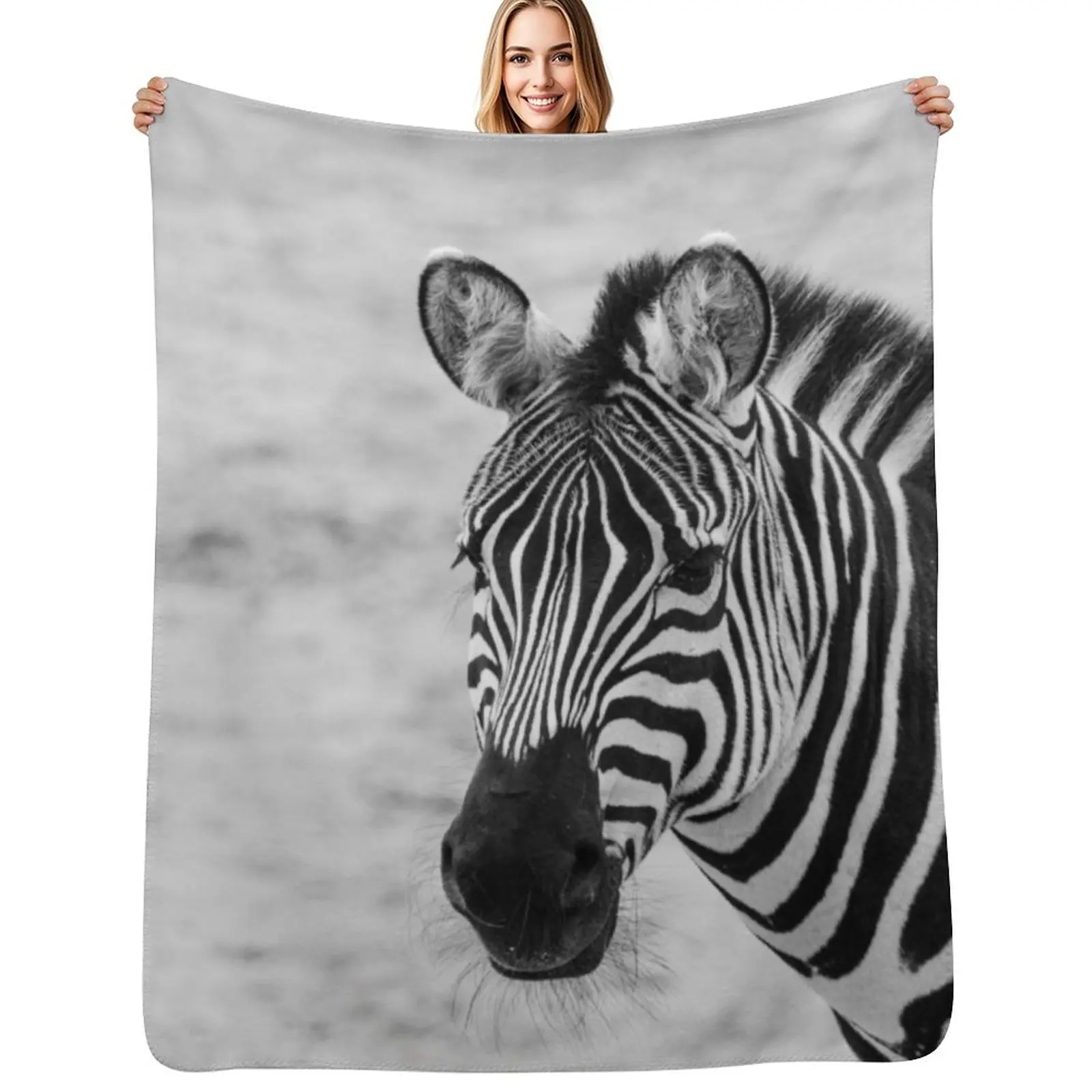 

Zebra in Mono Throw Blanket Summer Soft Beds cosplay anime Luxury Thicken Blankets