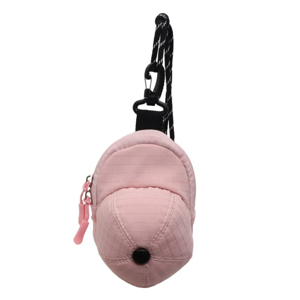 New Trend Colorful Baseball Cap Coin Purse Cute Harajuku Mini Crossbody Bag Casual Korean Style Canvas Coin Bag Outdoor