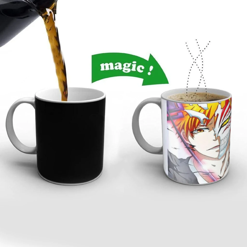 

Anime Bleach Japan Cartoon Coffee Mugs Cup Color Changed Mug Heat Sensitive Tea Cup Coffee Mug Gift Mug