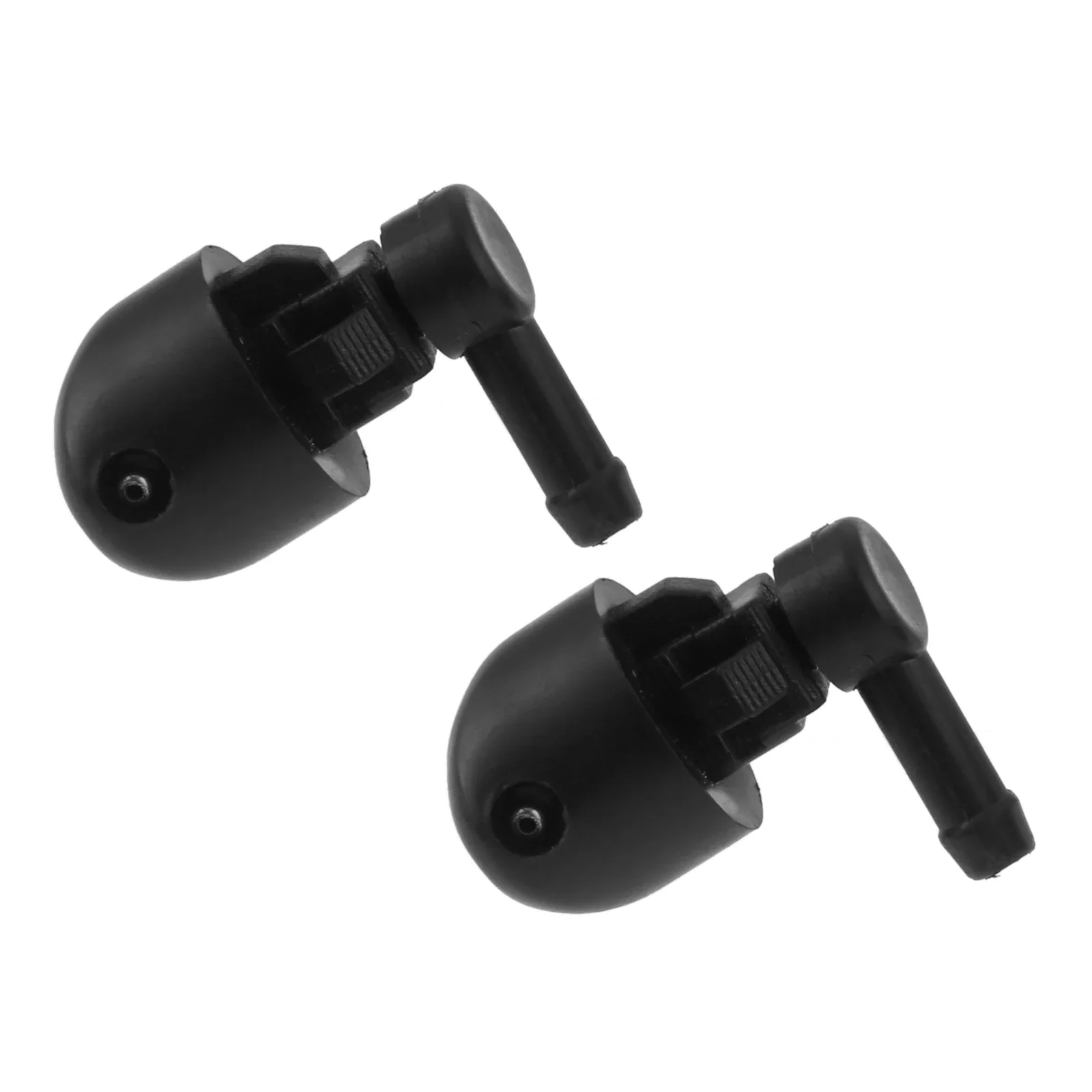 2Pcs Black Plastic Single Hole Auto Rear Window Wiper Windshield Spray Washer Nozzles Jet Sprayer for Most Car Accessories