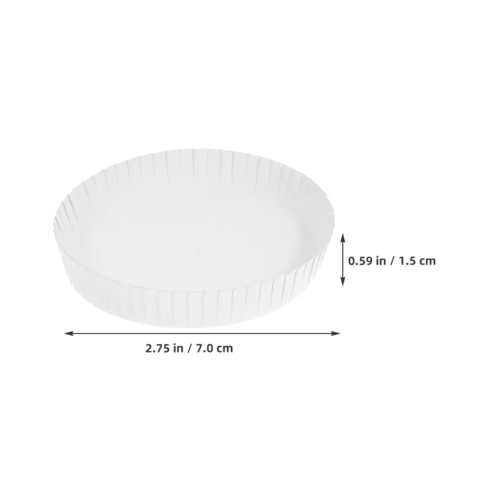 100Pcs White Paper Cup Lids 7Cm for Hotels Guest Rooms Restaurants Bars Hospitality Use Dust Resistant Tight Seal Disposable Cup