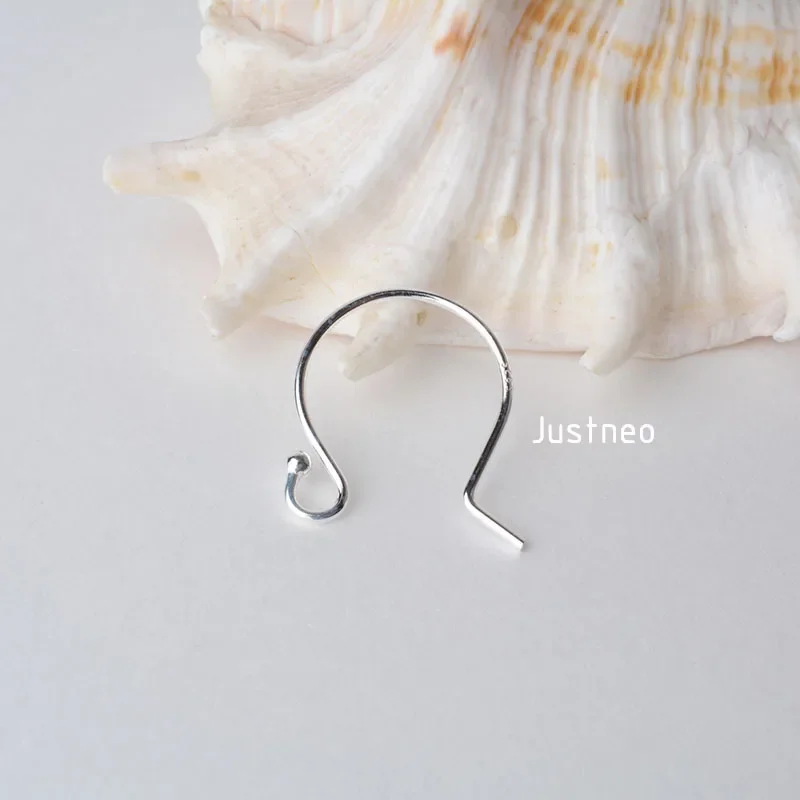 ear hook, solid 925 sterling silver earring wire hooks with ball, sterling silver earring findings components