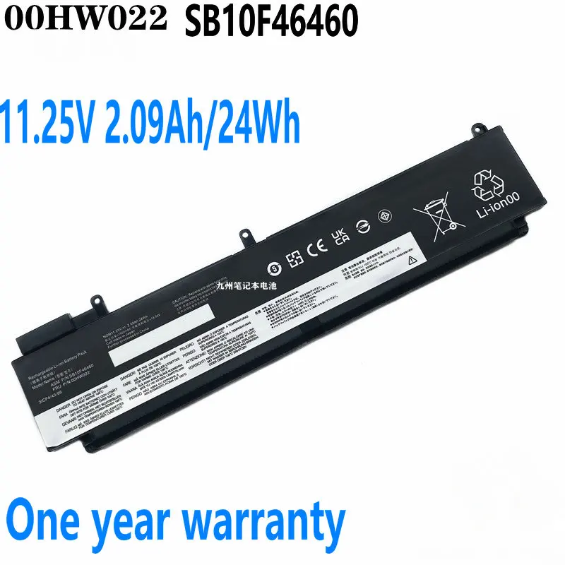 

11.25V 2.09Ah/24Wh New SB10F46460 00HW022 00HW023 00HW025 00HW024 Laptop Battery For Lenovo Use With ThinkPad T460S T470S