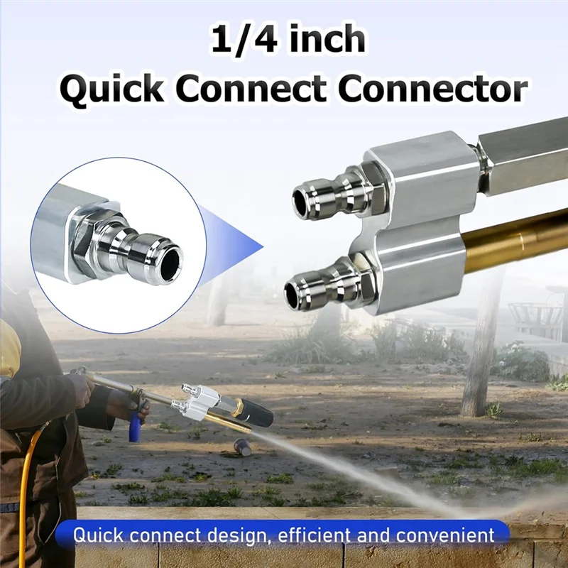 

CQMF-M5 Twist Nozzle For Pressure Washer Adjustable Downstream Soft Wash Nozzle Quick Connect High Reach Soap Nozzle