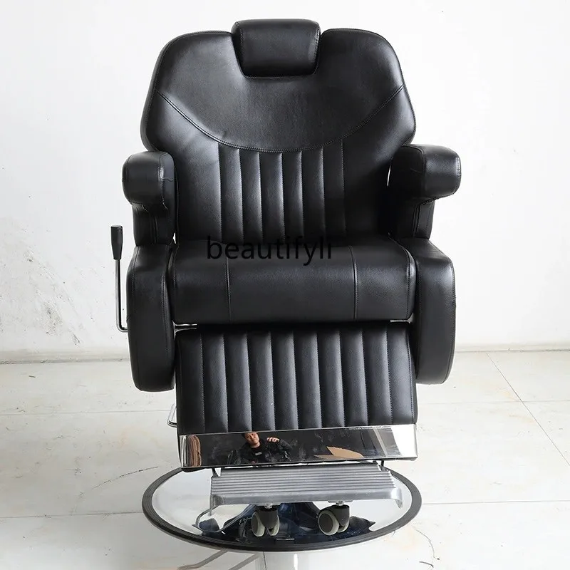 Barber Chair for Hair Salon Salon   Can Be Put down Hairdressing   Large Chassis  Cutting Chair Salon Chair