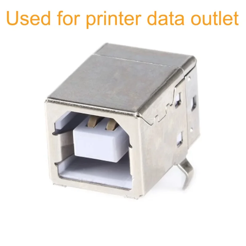 USB 2.0 Electronic Connector Type B  Female  90⁰   Bend Pin Square Port D-port Printer USB Interface/Data Interface