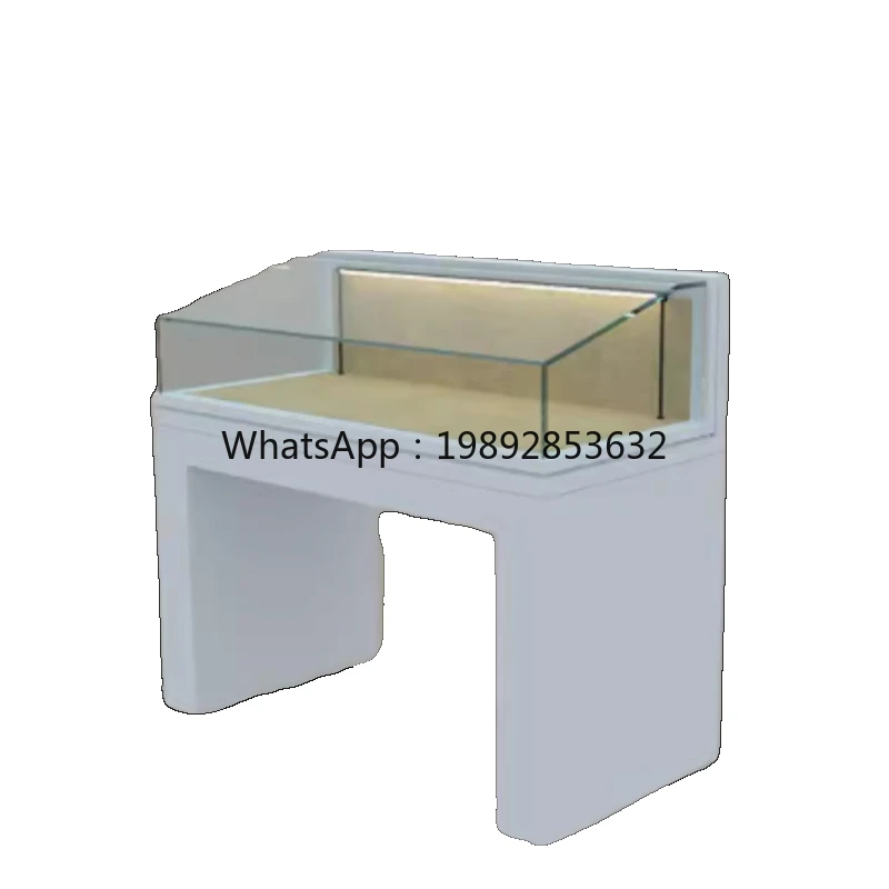 GZ8 Metal Hydraulic Flip Paint Glass Cabinet Museum Showcase