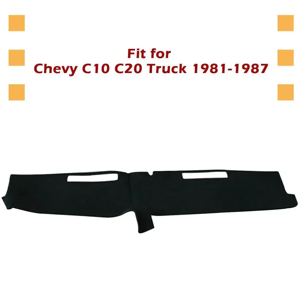 EIDRAN Car Styling Dash Mat Cover Anti-slip Black Non-Slip Dashboard Sun Shade Cover Pad For Chevy C10 C20 Truck 1981-1986 1987