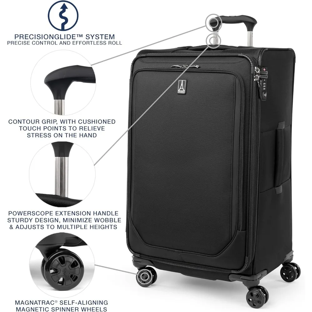 Lightweight Expandable 8-Wheel Spinner Suitcase TSA Lock Unisex Luggage for Travel and Business