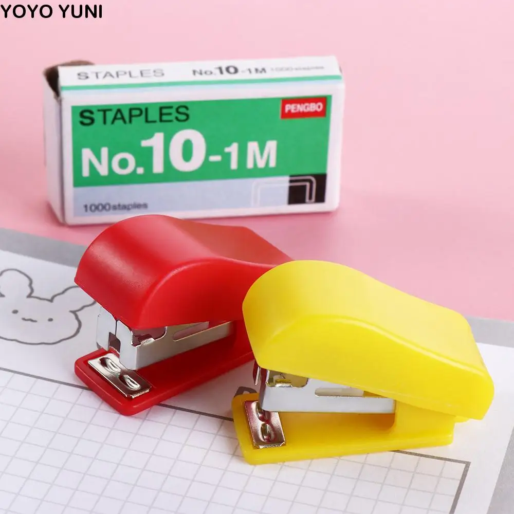 

Pocket Effortless Labor-Saving Stapler Set Small Fixing Bookbinding Machine Paper Binding Paper Stapling Tools School Supplies