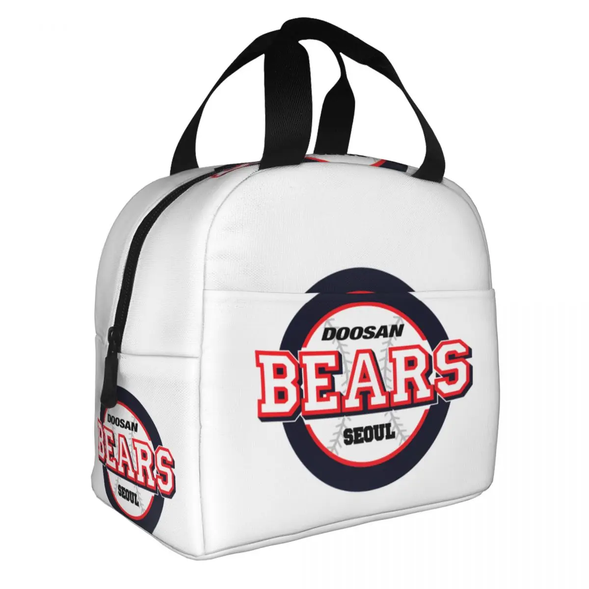 Doosan Bears Insulated Lunch Bag High Capacity Baseball Team Sport Lover Meal Container Cooler Bag Lunch Box Tote Work Girl Boy