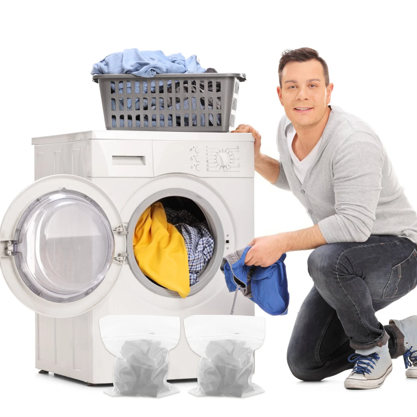 

3Pcs Washing Mesh Laundry Bags Clothes Bras Protection Portable Travel Pouches for Washing Machine Laundry Pouches