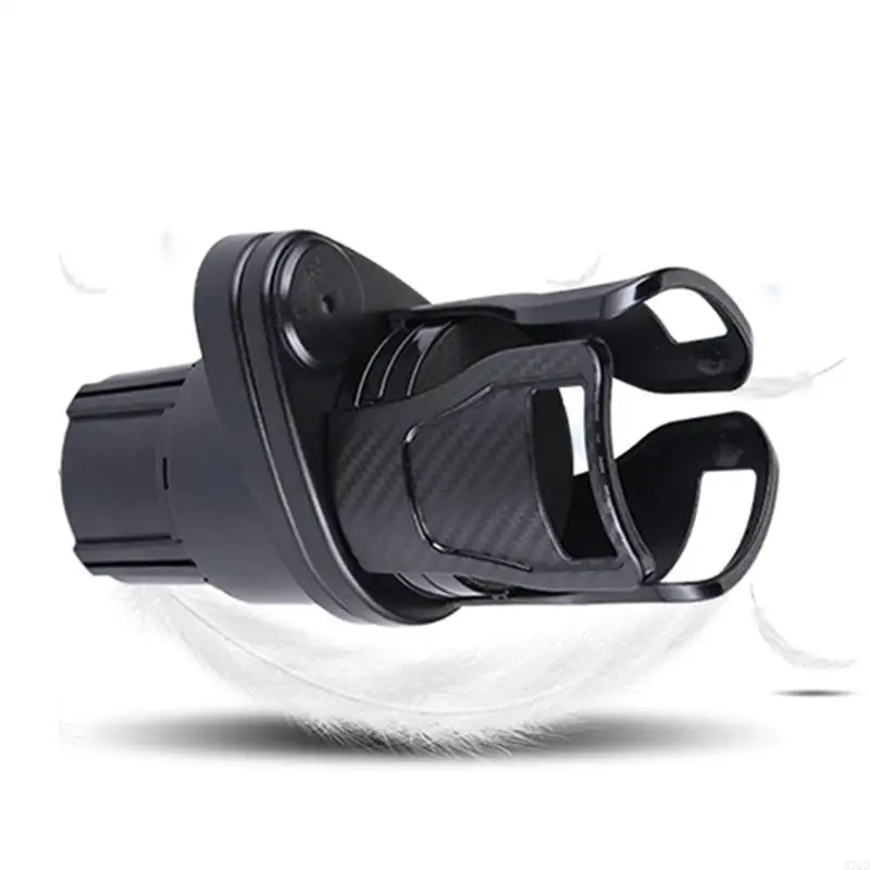 M76D 2-in-1 Car Dual Cup Holder Bottle Bowl 360 Rotating Auto Bottle Holder