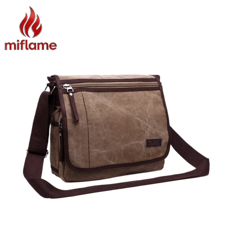 

Мужская холщовая сумка через плечо однотонная повседневная для путешествий, работы, активного отдыха, в корейском стиле, модная