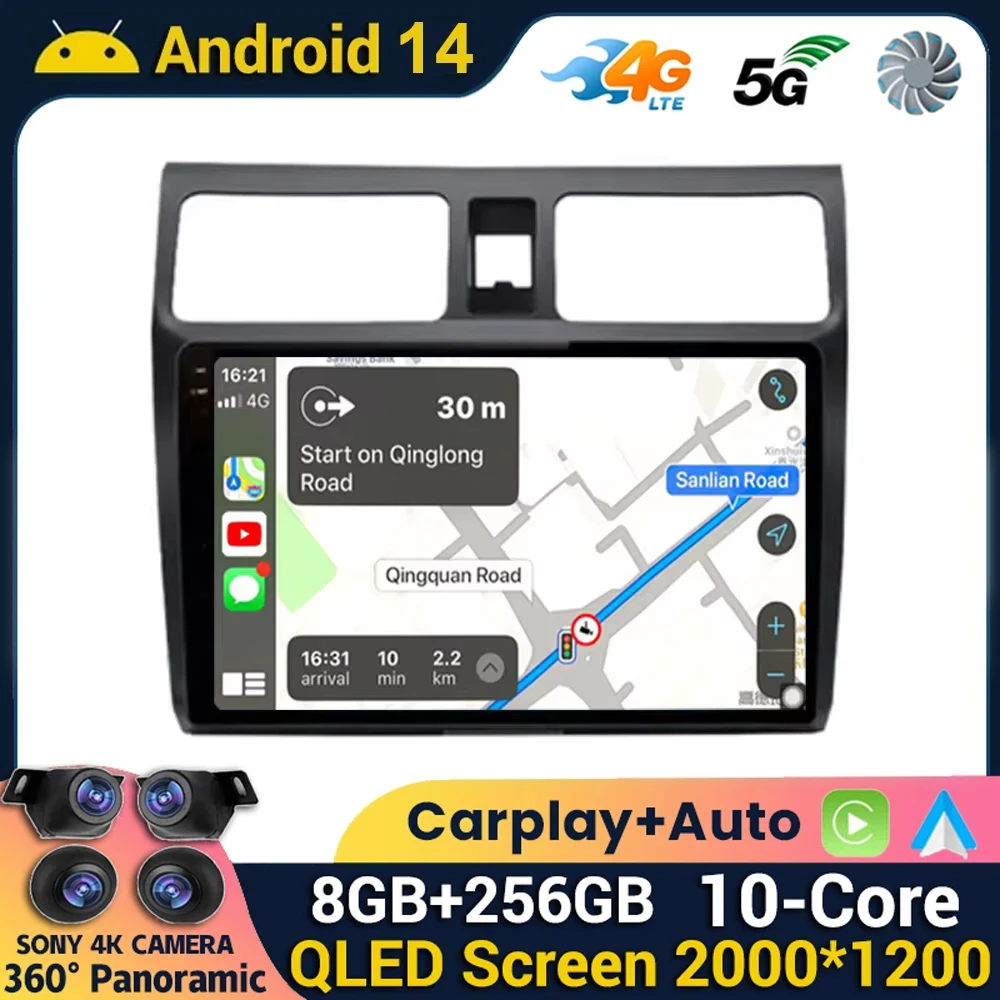 

Android 14 Car Radio For Suzuki Swift 2003 2004 2005-2016 Multimedia Video Player GPS 4G WIFI Carplay Auto Stereo RDS Head Unit