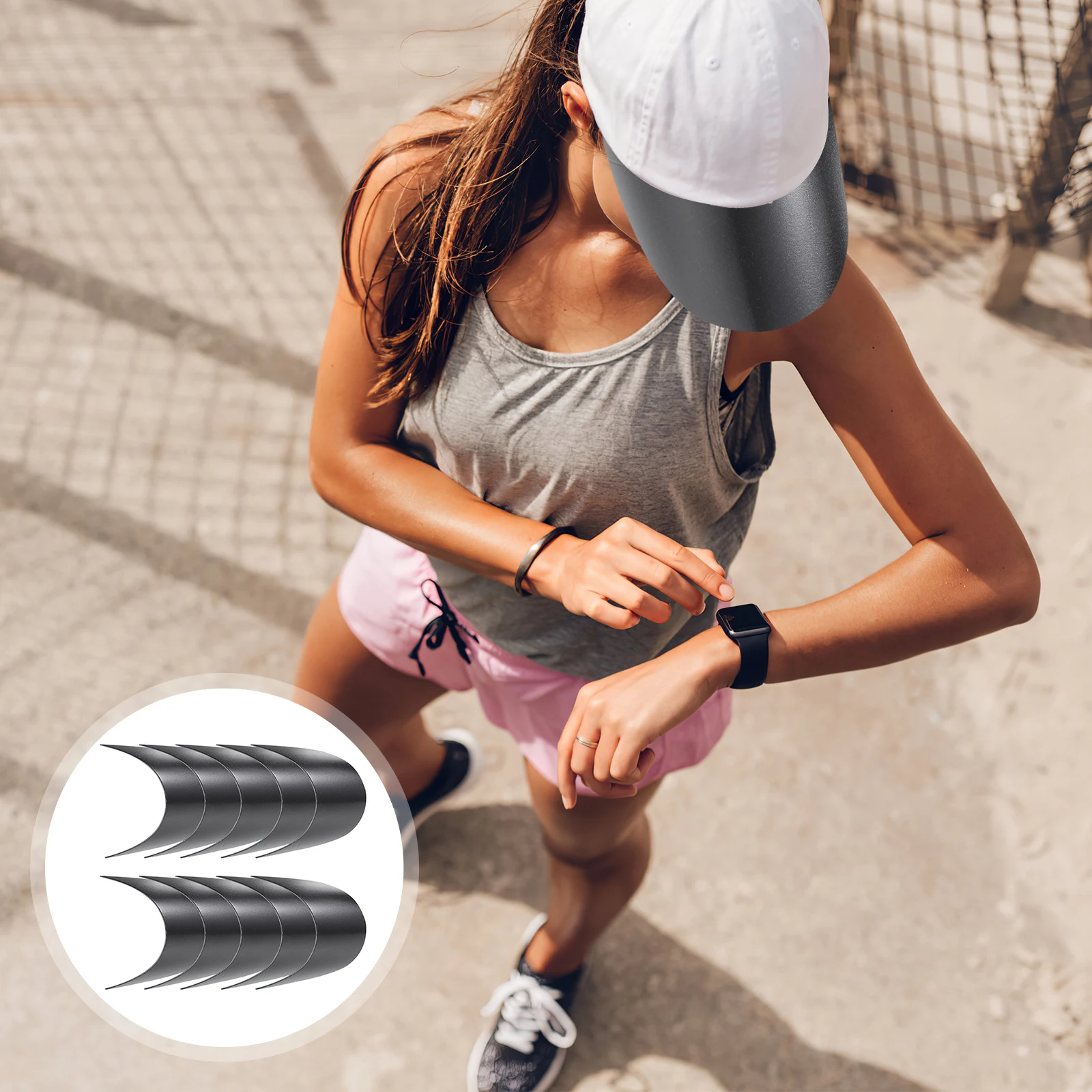 

10pcs Knitted Sun Caps Visor for Women Men Sports UV Protection Wide Brim Hat Visors Durable Lightweight Headwear