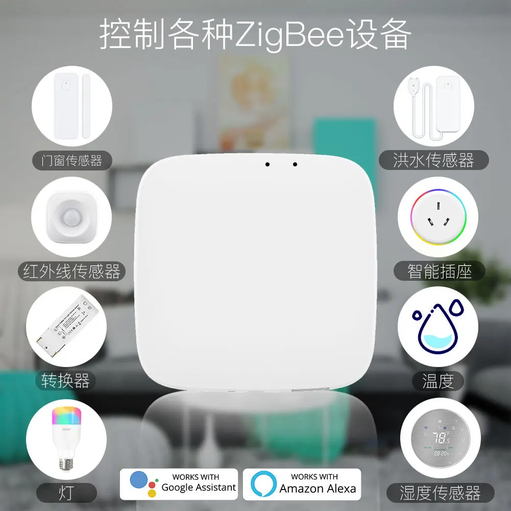 New Multi-Mode Smart Gateway, Zigbee Bluetooth Mesh Hub, Works with Tuya Smart App, Alexa & Google Home, Voice Control