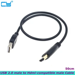 Good Quality New HD Video Cable HDMI-compatible Male To Female Connector With USB 2.0 Charger Cable Spliter Adapter Extender