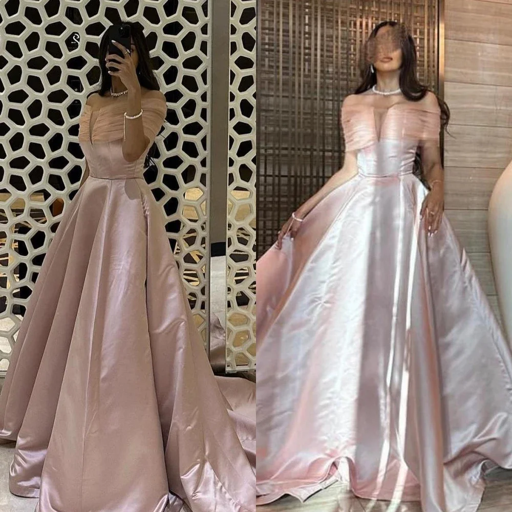 Sexy Retro Exquisite Formal A-line Off-the-shoulder Long Dresses Prom Dresses Modern Style Classic High Quality Simple Formal