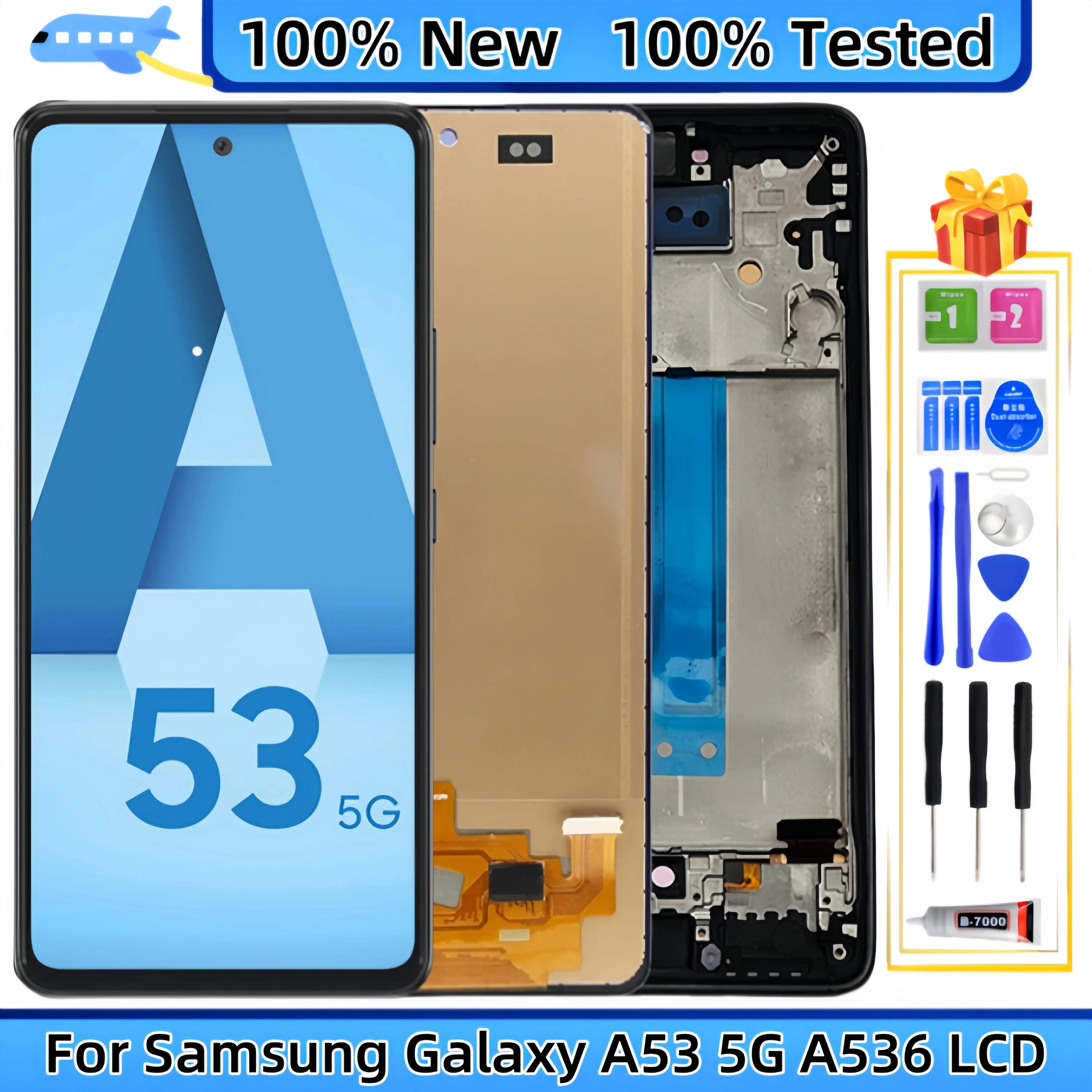 LCD Display Touch Screen Digitizer Assembly Replacement, Samsung Galaxy A53 5G,A536B,SM-536B/DS,A536U,A536E,A536W,A536N,A536V