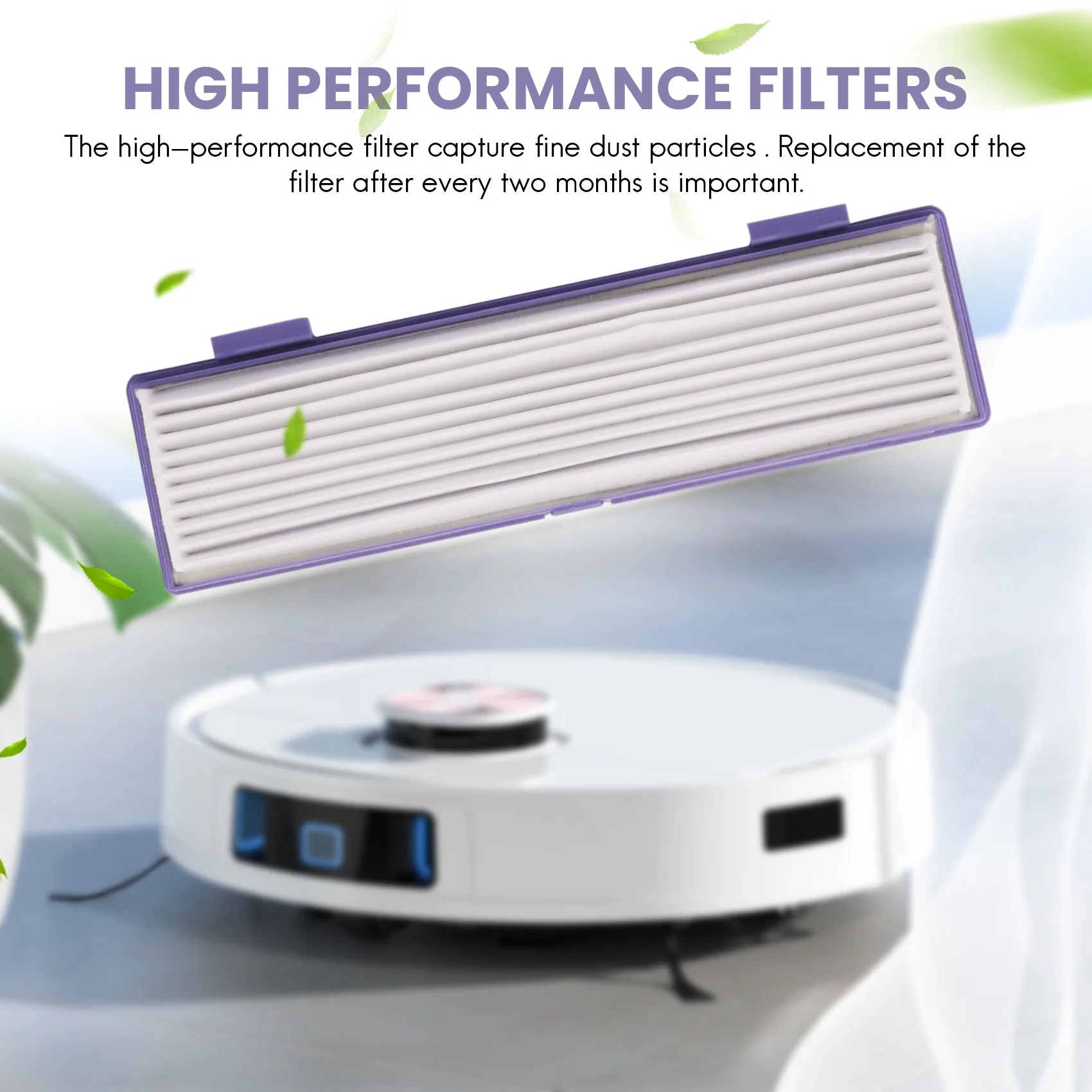 Filter Replacement For Neato Connected D3 D4, Botvac D Series D75 D80 D85, And Botvac Series 65 70E 75 80 85 Models High Perform