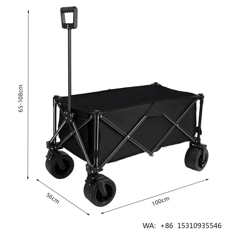 Heavy Duty  Portable Tank Wheel Adjustable Collapsible Fold Outdoor Garden Trolley Beach Picnic Foldable Camping Wagon Cart