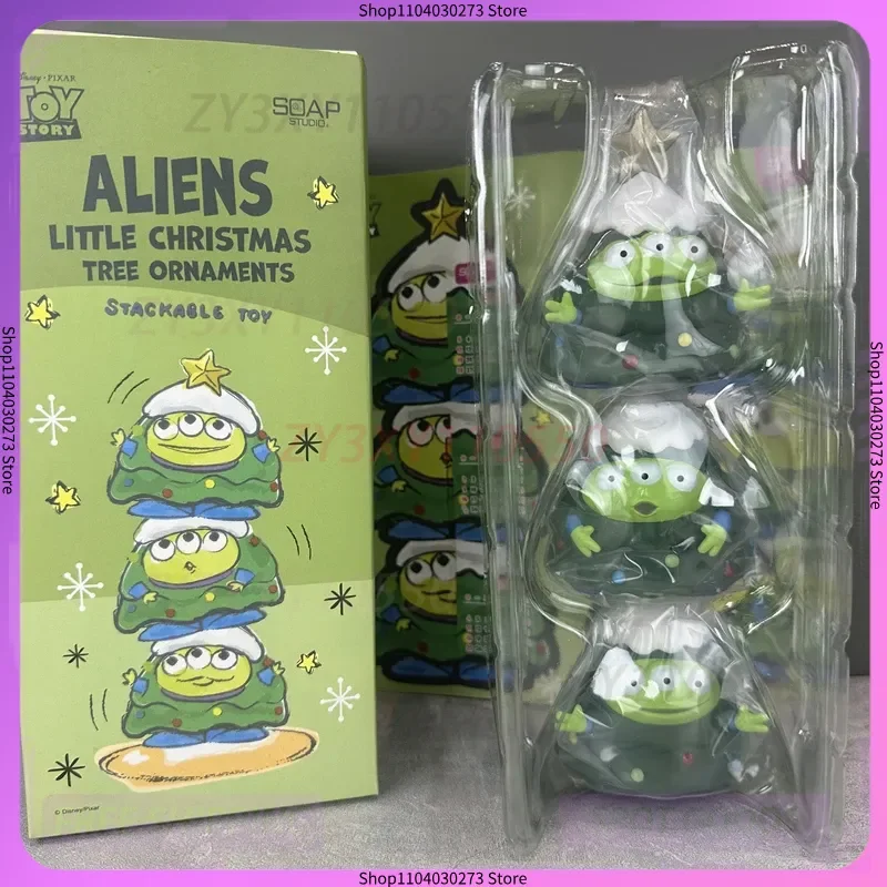 2025 Bestseller 3 teile/satz Spielzeug Geschichte Aliens Weihnachtsbaum Ornamente Nette Dekoration Action Figur Spielzeug Weihnachten geschenk