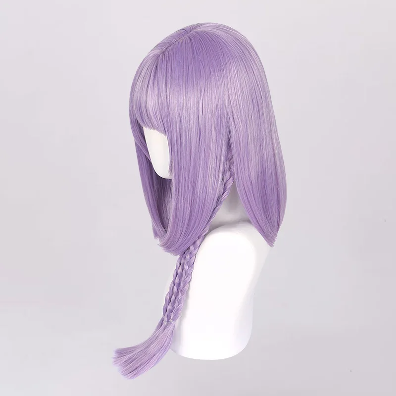 Parrucca sintetica lunga intrecciata viola con aspetto naturale del cuoio capelluto per feste cosplay Halloween Fibra resistente al calore per donne