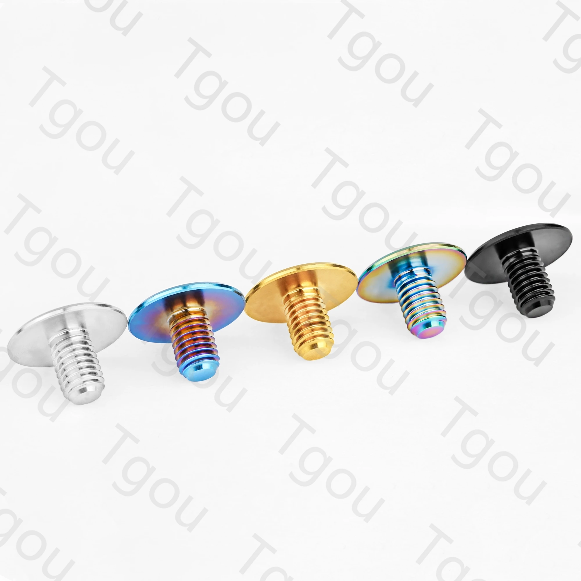 Tgou Titanium Bolts M8x12mm Torx T30 with Butterfly Head Flange and Plum Head for Motorcycles Titanium Screws 8pcs