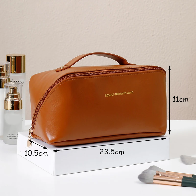 Große Kapazität Reise Kosmetik tasche tragbare Pu Make-up-Tasche Frauen wasserdichte Bad Wasch handtasche multifunktion ale Toiletten artikel