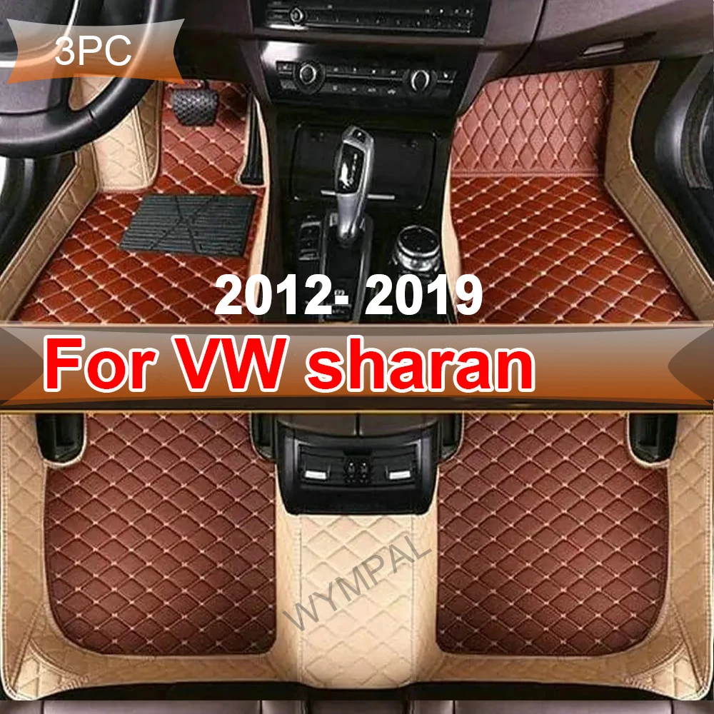 

Автомобильные коврики для VW sharan, семи сидений, 2012, 2013, 2014, 2015, 2016, 2017, 2018, 2019, автомобильные накладки на ножки под заказ