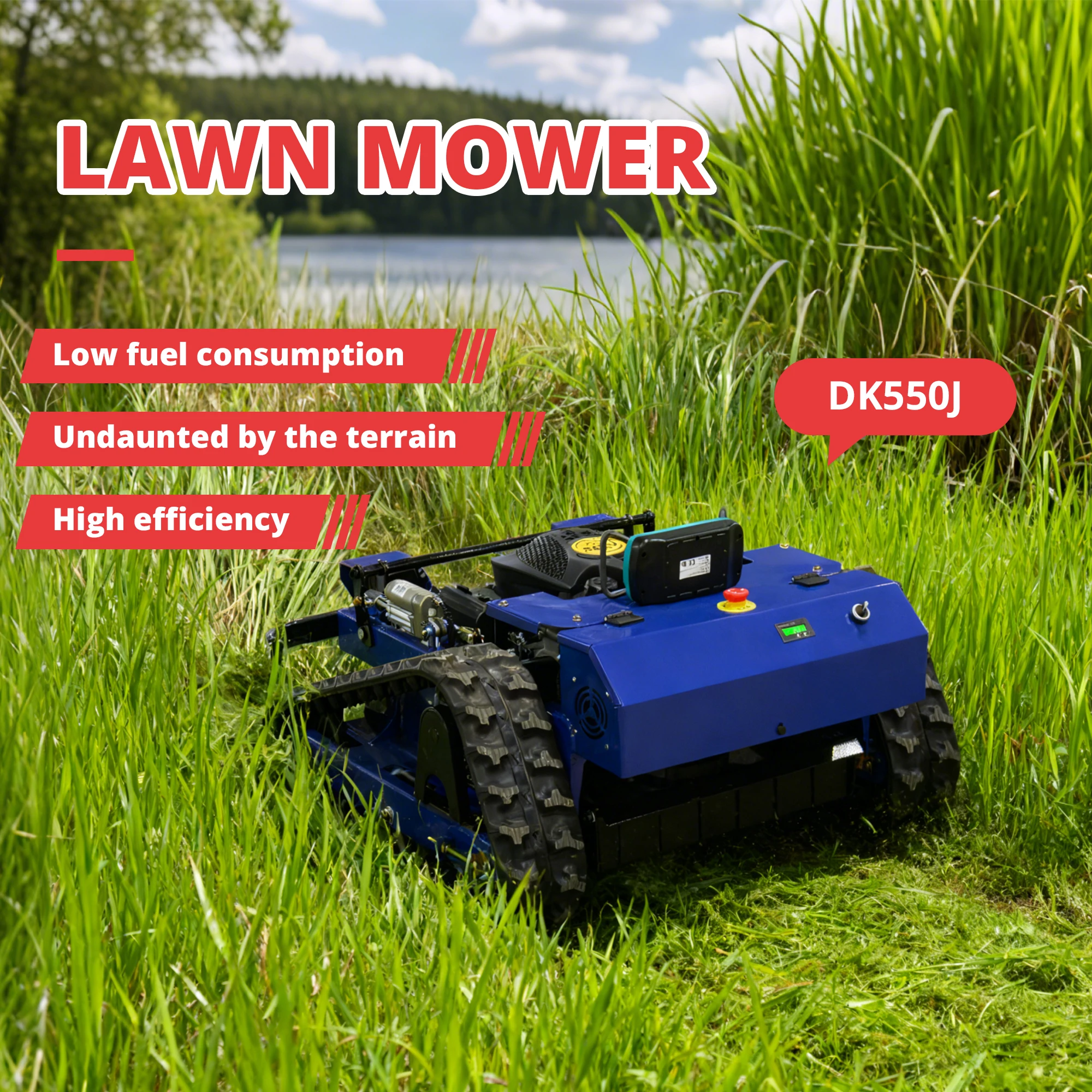 

Индивидуальная аккумуляторная электрическая газонокосилка с дистанционным управлением, легкая и малошумная, идеально подходит для небольших и средних газонов