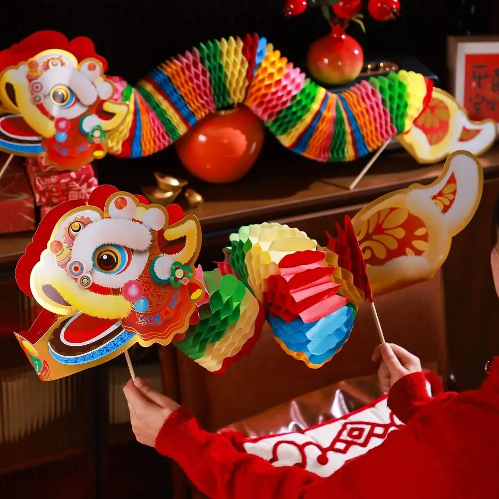 

Chinese Style Paper Dance Dragon Handicrafts Paper Dragon Chinese Handheld Dragon Spring 3D Decoration Hanging Decoration