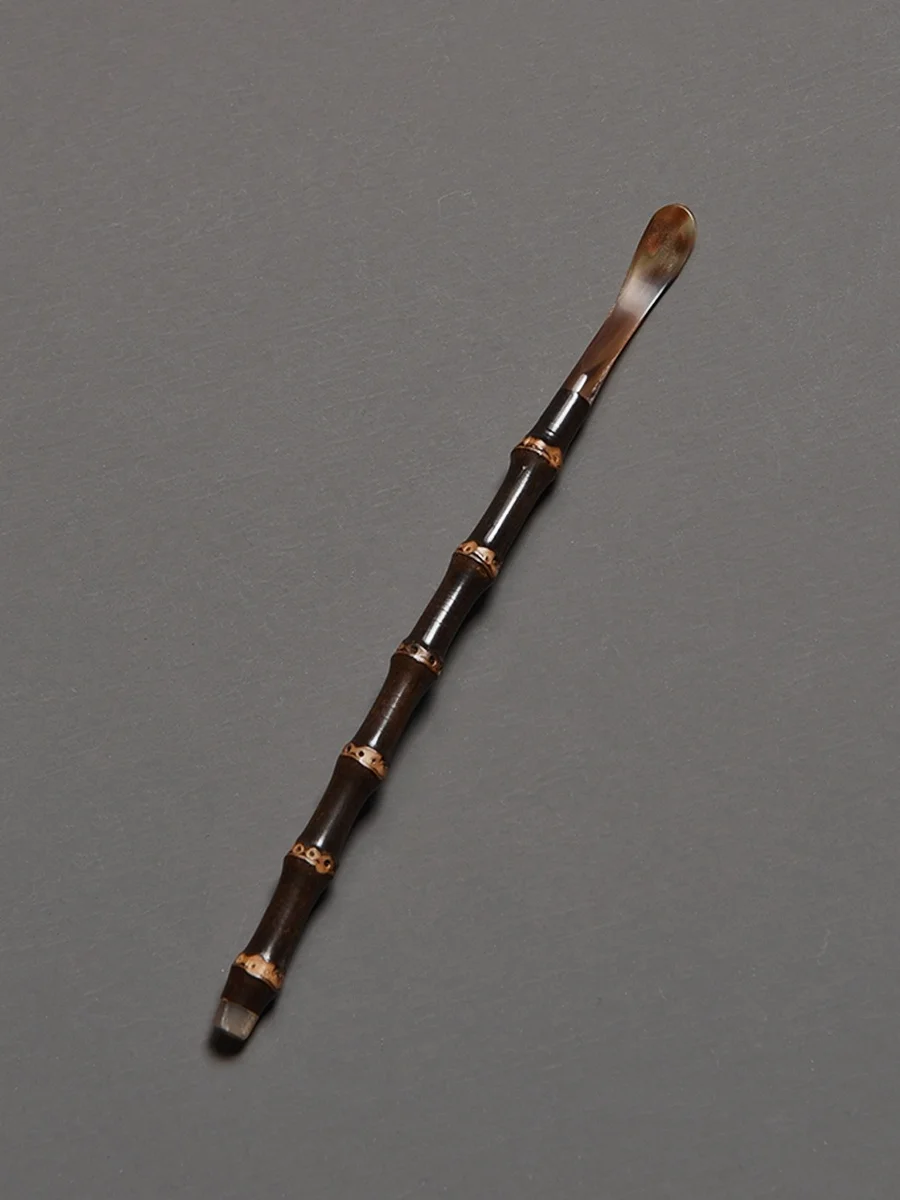 

Handmade Purple Bamboo Handle Tea Spoon with Flower Inlay Chinese Style Tea Ceremony Accessories Tea Scoop Tea Kettle Accesso...