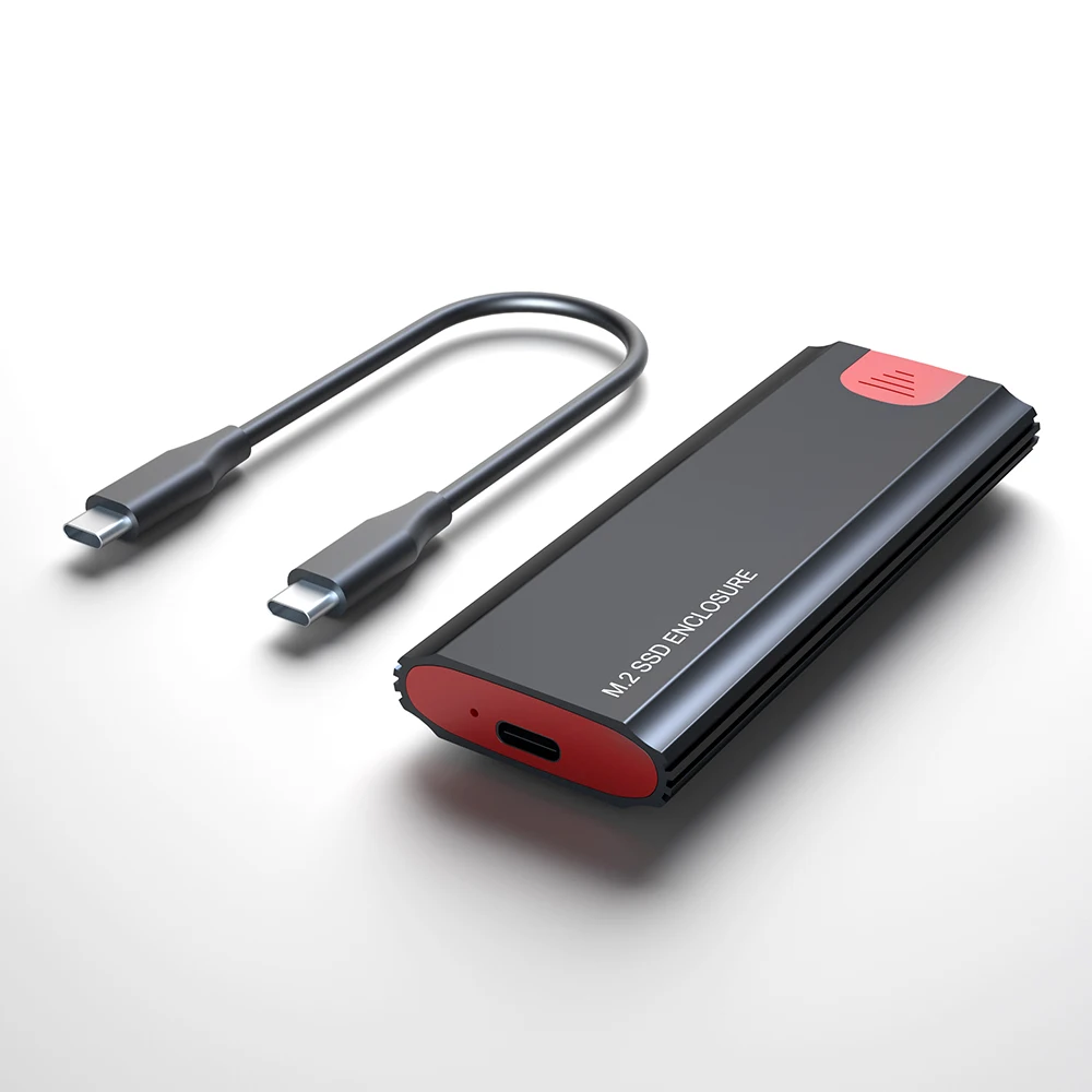 M2กล่อง SSD NVME SSD Enclosure M.2 USB ประเภท C Hard Drive Enclosure สำหรับ NVME PCIE NGFF SATA M + B คีย์ SSD Disk โปรโตคอลแบบ Dual