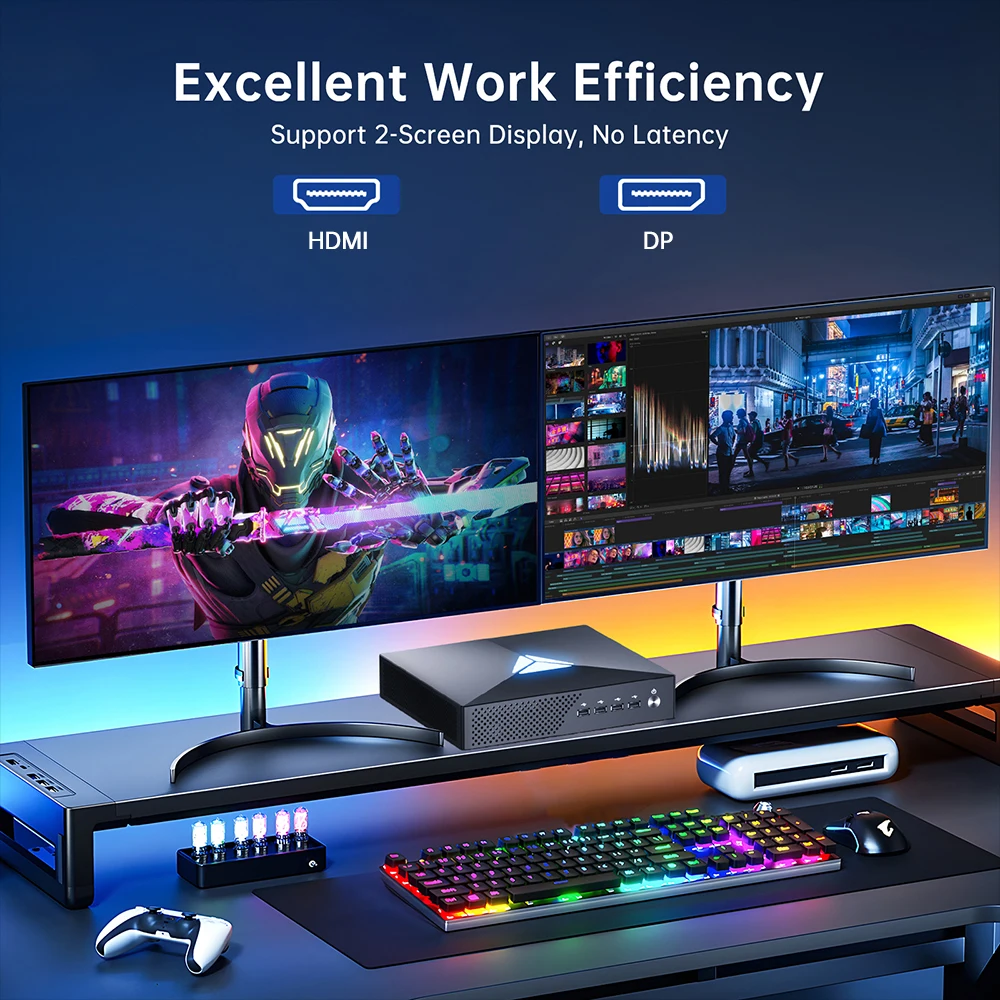 MSECORE MV200 インテル Core i9-9900KF GTX1050Ti 専用カードゲーム ミニ PC Windows 11 オフィス デスクトップ コンピュータ NVME DDR4 4K wifi6