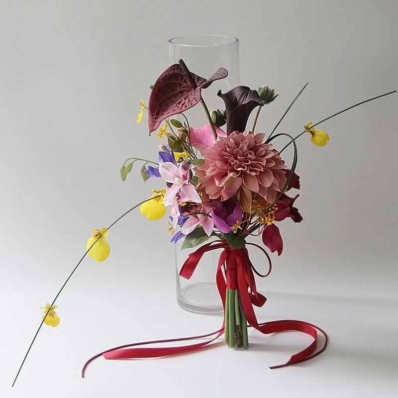 Wedding Flower Bouquet Artificial Calla Lily Lucky Ball Flower Home Wedding Decor Bride Bouquet