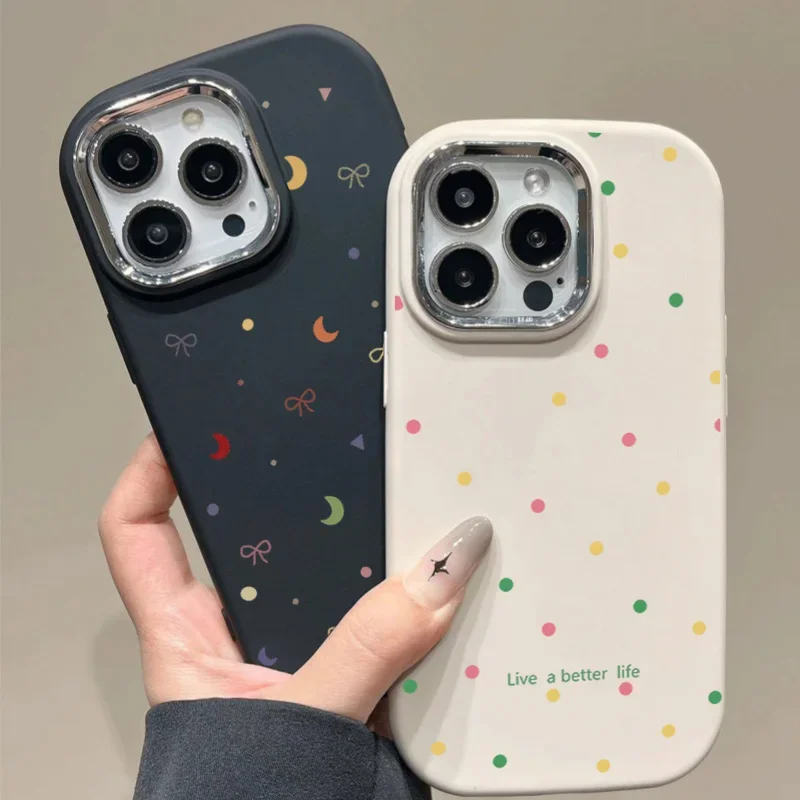 Чехол для iPhone 16e 16 Pro Max 11 15 12 14 13 Pro Max 16 Plus X XS XR 7 8 SE, чехол с разноцветными звездами Wave Point Fashion