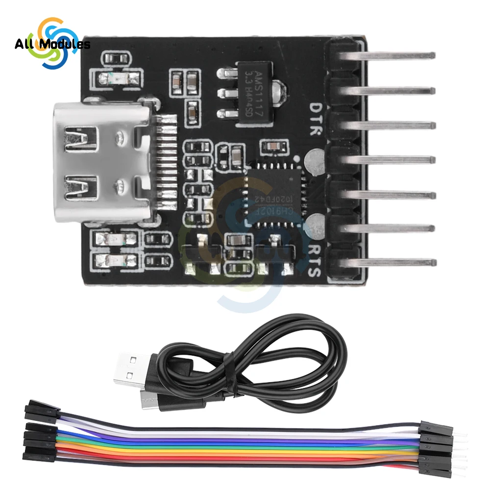 USB to UART/RS232/RS485 Serial Port Burning Downloader Module CH910F Driver For ESP32 TYPE-C