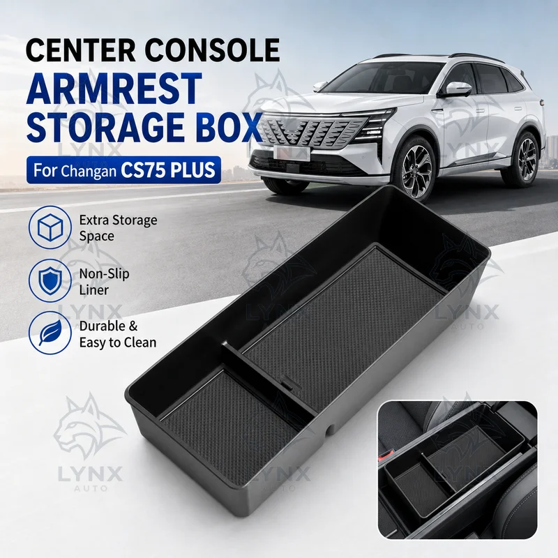For Changan CS75 PLUS Center Console Armrest Storage Box Car Accessories Custom Modification Parts 25 Models Vehicle Fit
