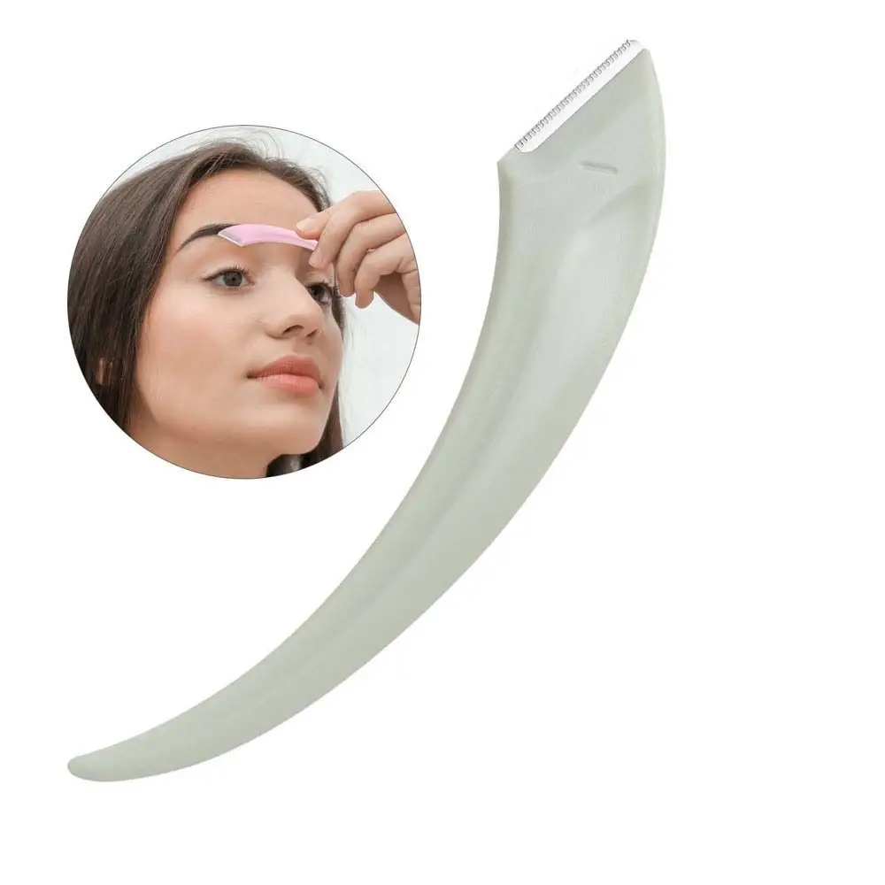 

Curved Moon Shaped Curved Eyebrow Trimmer Makeup Tool Facial Hair Razor Curved Eyebrow Shaper Shaver Hair Removal Cutters